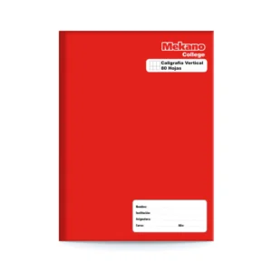 Cuaderno College Liso Caligrafia Vertical 80 Hojas Mekano