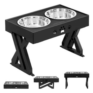 Comedero Bebedero Ajustable Para Mascota - Imagen 3