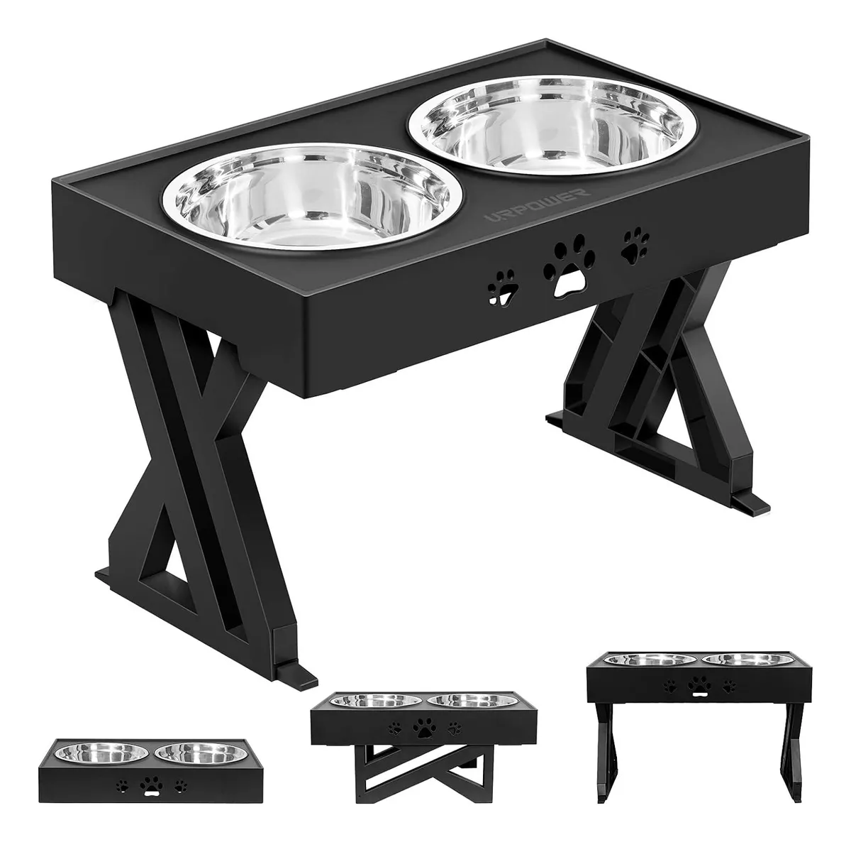 Comedero Bebedero Ajustable Para Mascota - Imagen 3