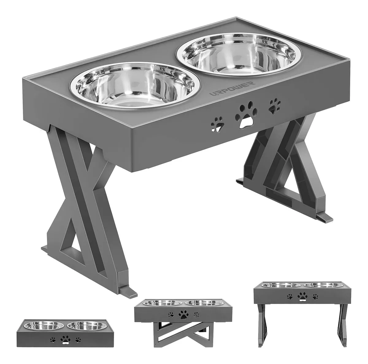 Comedero Bebedero Ajustable Para Mascota - Imagen 4