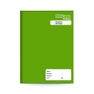 Cuaderno College Liso Ciencias 80 Hojas Mekano
