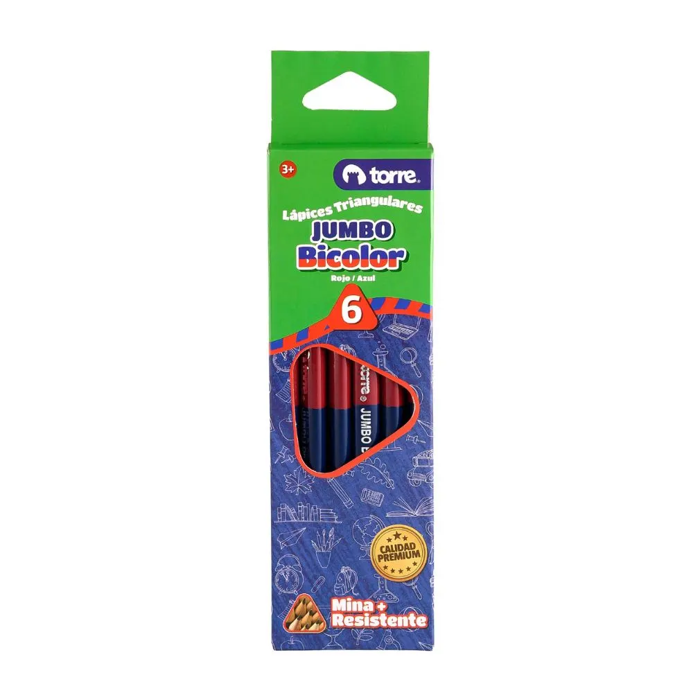 LAPIZ BICOLOR JUMBO TORRE - Imagen 1