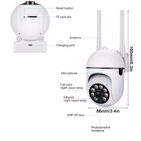 Cámara Ip Seguridad Wifi 360