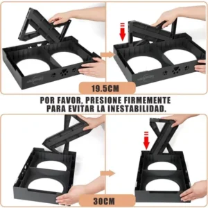 Comedero Bebedero Ajustable Para Mascota - Imagen 2