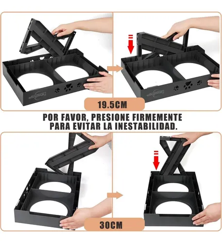 Comedero Bebedero Ajustable Para Mascota