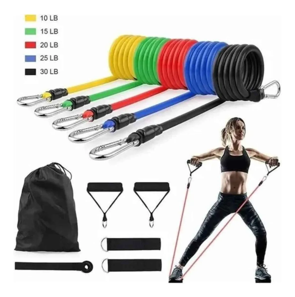 Kit Bandas Elasticas De Resistencia Gym - Imagen 2