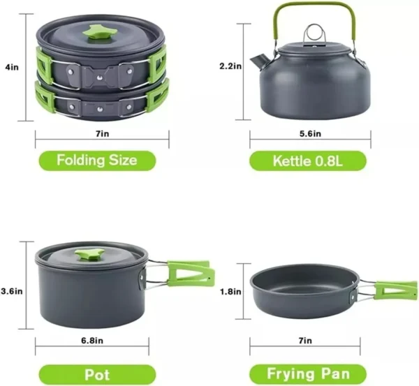 Set Ollas Outdoor Camping Cocinilla Uten