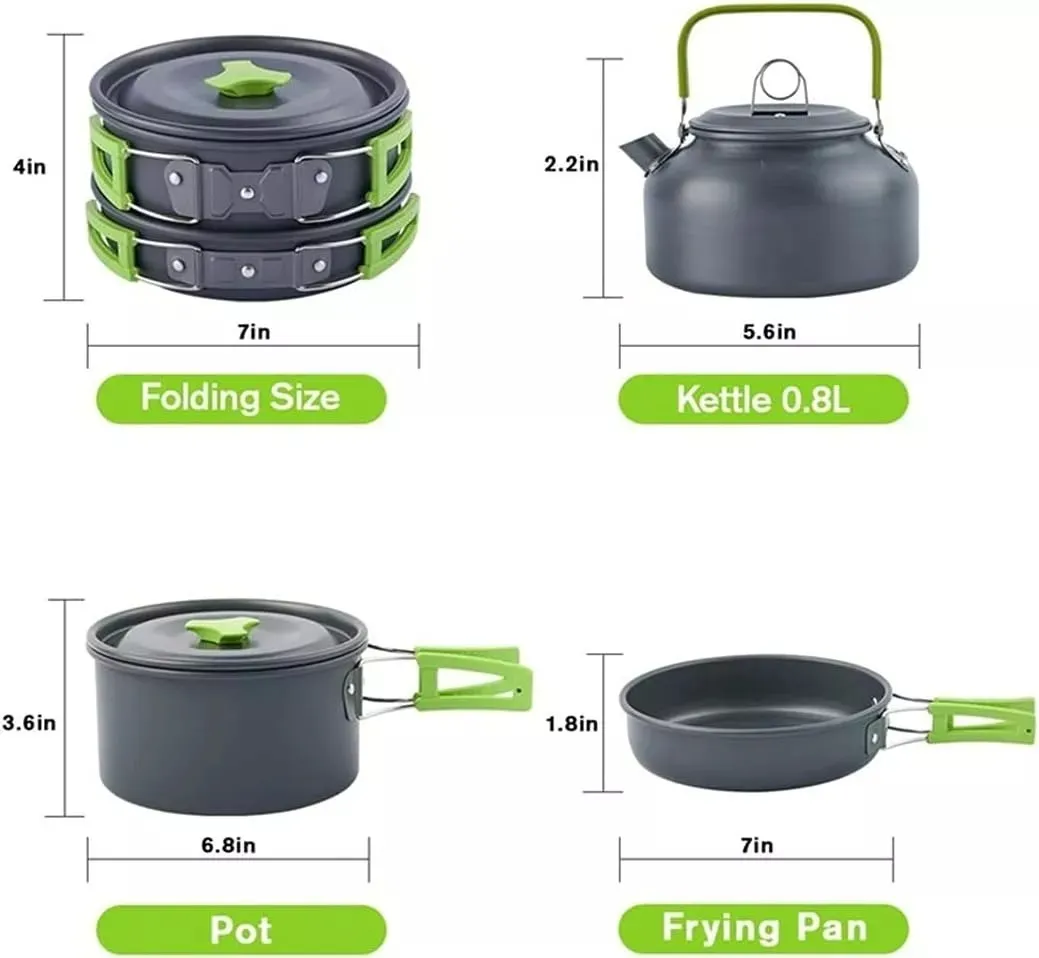 Set Ollas Outdoor Camping Cocinilla Uten - Imagen 2