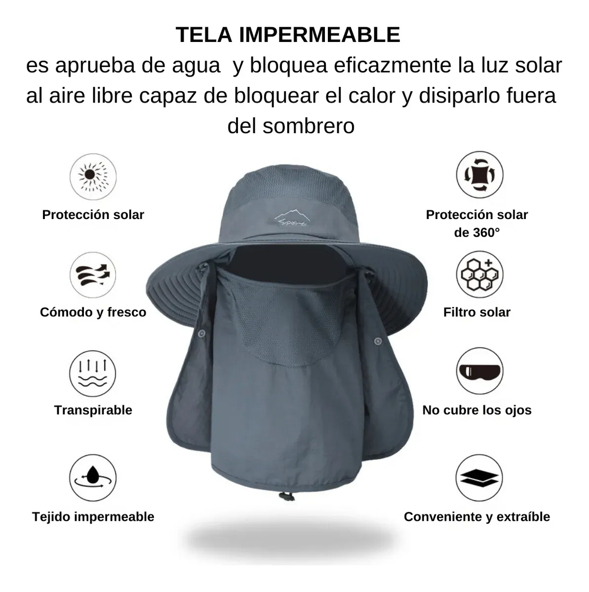 Sombrero Boonie Legionario Ala Ancha - Imagen 2