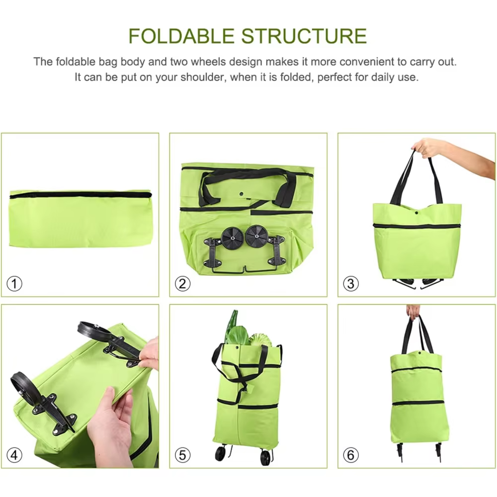 Bolso Plegable Con Ruedas 2 En 1 - Imagen 2