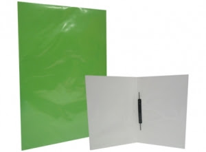 CARPETA CON ACCOCLIP VERDE CLARO