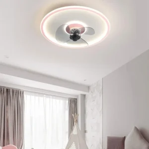 Ventilador de Techo con Lampara LED 2 en 1 Control Remoto - Rosa Claro - Imagen 2