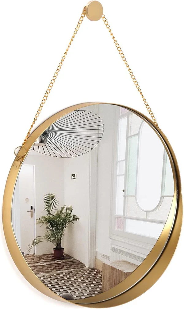 Espejo de pared pequeño redondo decorativo de 12 pulgadas