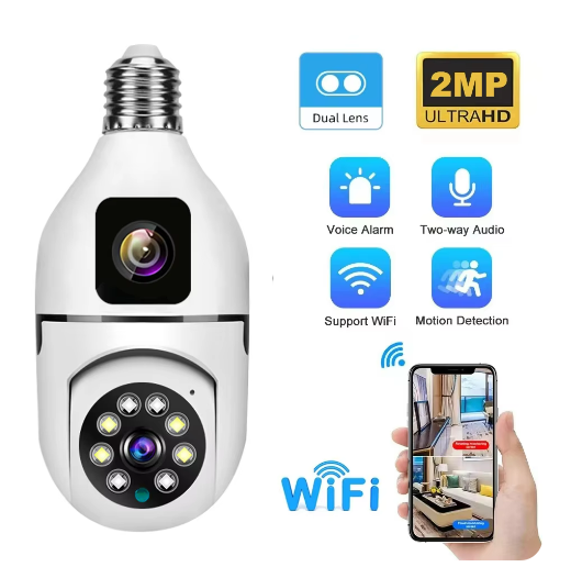 Camara Ip Doble Ampolleta