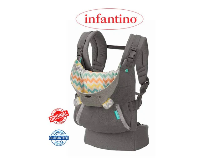 Porta Bebé Infantino Ergonómico Hoodie Carrier Grafito - Imagen 2