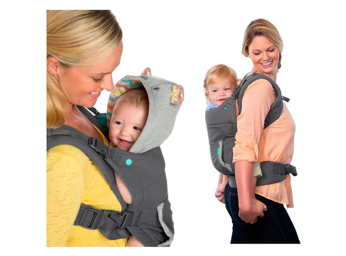 Porta Bebé Infantino Ergonómico Hoodie Carrier Grafito - Imagen 4