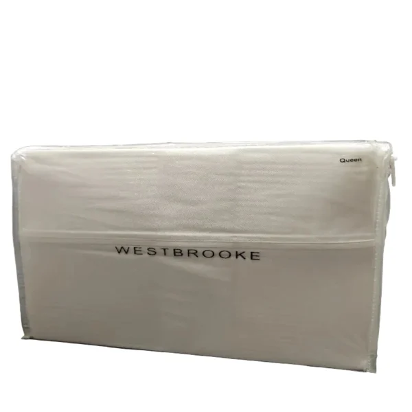 Juego De Sábanas Westbrooke Linens 500 Hilos Blanco Queen 4