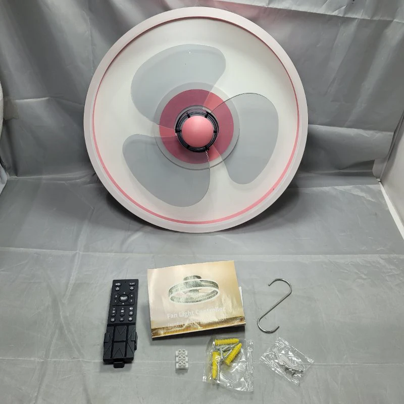 Ventilador de Techo con Lampara LED 2 en 1 Control Remoto - Rosa Claro - Imagen 3