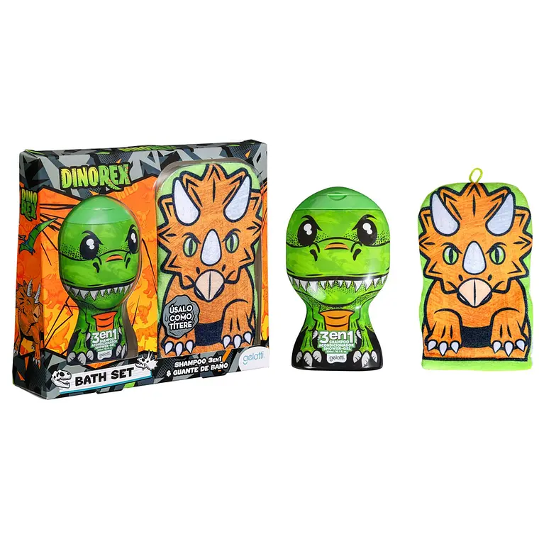 Set Shampoo 3 en 1 + Guante De Baño DinoRex - Imagen 3