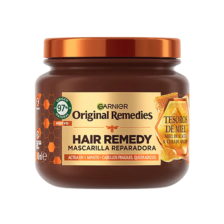 Mascarilla Capilar Original Remedies - GARNIER Tesoros De Miel (320 ML) - Imagen 1