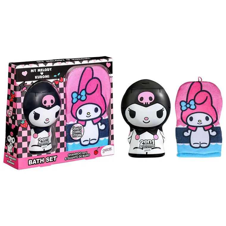 Set Shampoo 2en1 & Guante De Baño, My Melody Kuromi - Imagen 2