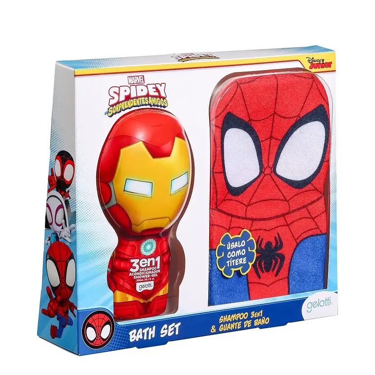 Set Shampoo 3 en 1 + Guante De Baño Spidey - Imagen 1