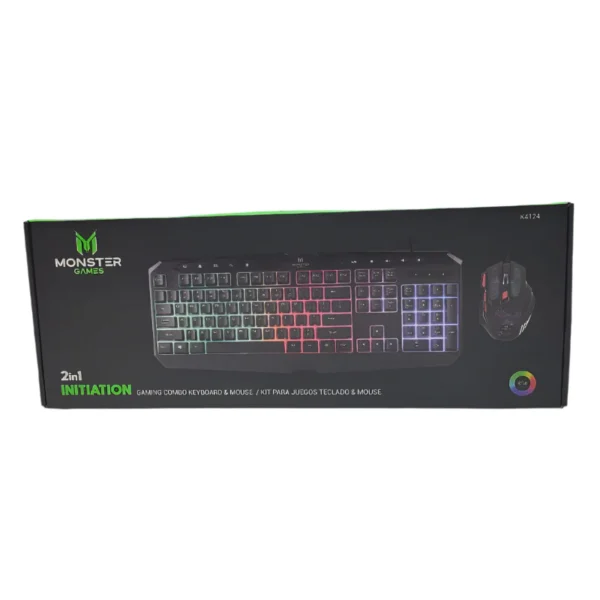 Kit Gamer Teclado + Mouse Monster Games 2 En 1 Initiation
