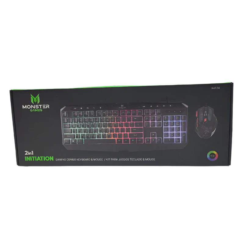 Kit Gamer Teclado + Mouse Monster Games 2 En 1 Initiation - Imagen 2