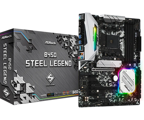 Placa Madre ASRock B450 Steel Legend Black