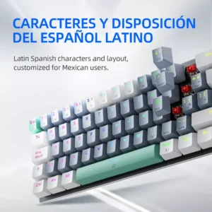 Teclado Gamer Mecánico Machenike K500 Blanco - Imagen 3