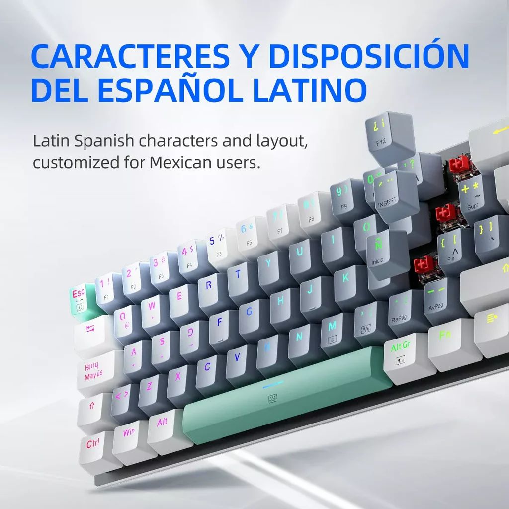 Teclado Gamer Mecánico Machenike K500 Blanco - Imagen 3