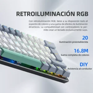 Teclado Gamer Mecánico Machenike K500 Blanco - Imagen 2