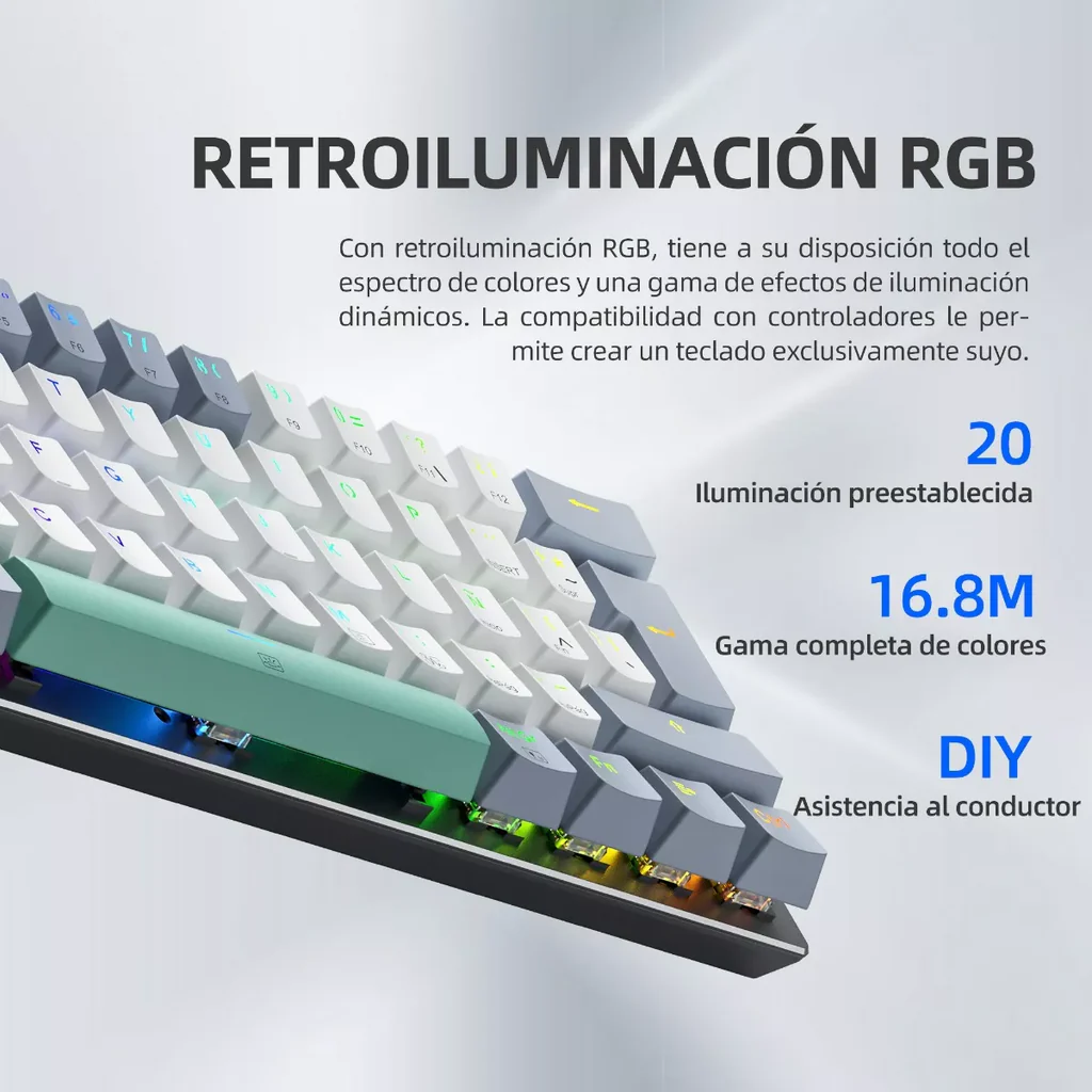 Teclado Gamer Mecánico Machenike K500 Blanco - Imagen 2
