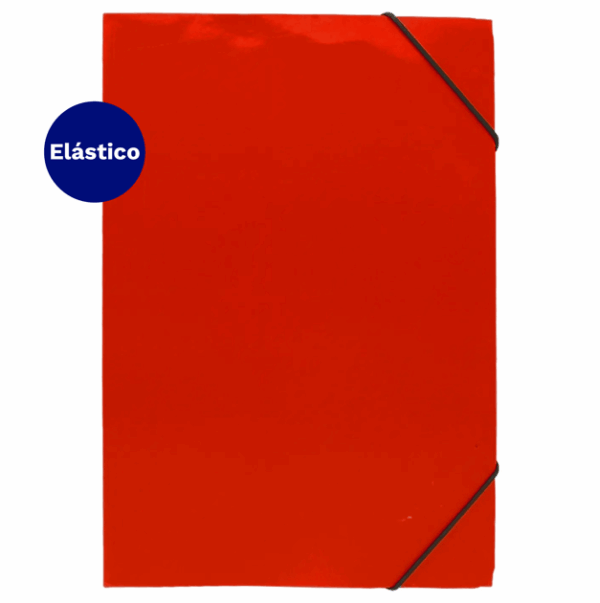carpeta con elastico estandar oficio 41 a 80 hojas rojas fultons
