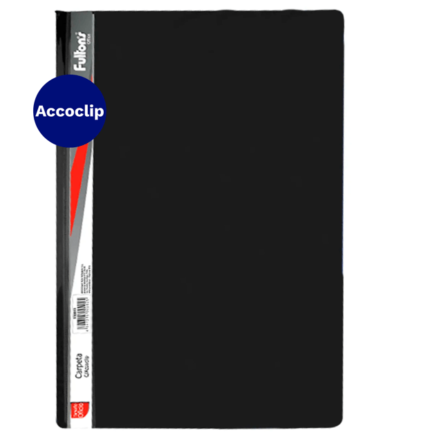 carpeta vinil con accocpli oficio negra fultons - Imagen 1