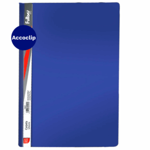 carpeta con accocpli oficio vinil azul fultons