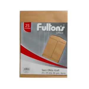 sobre saco oficio kraft 80 gramos fultons