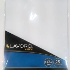 etiqueta formato carta 216 x 279 blanca 25 hojas lavoro