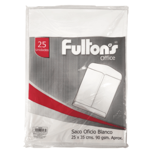 sobre saco oficio blanco 90 gramos fultons