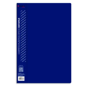 carpeta plástica con gusano oficio datafile azul rhein