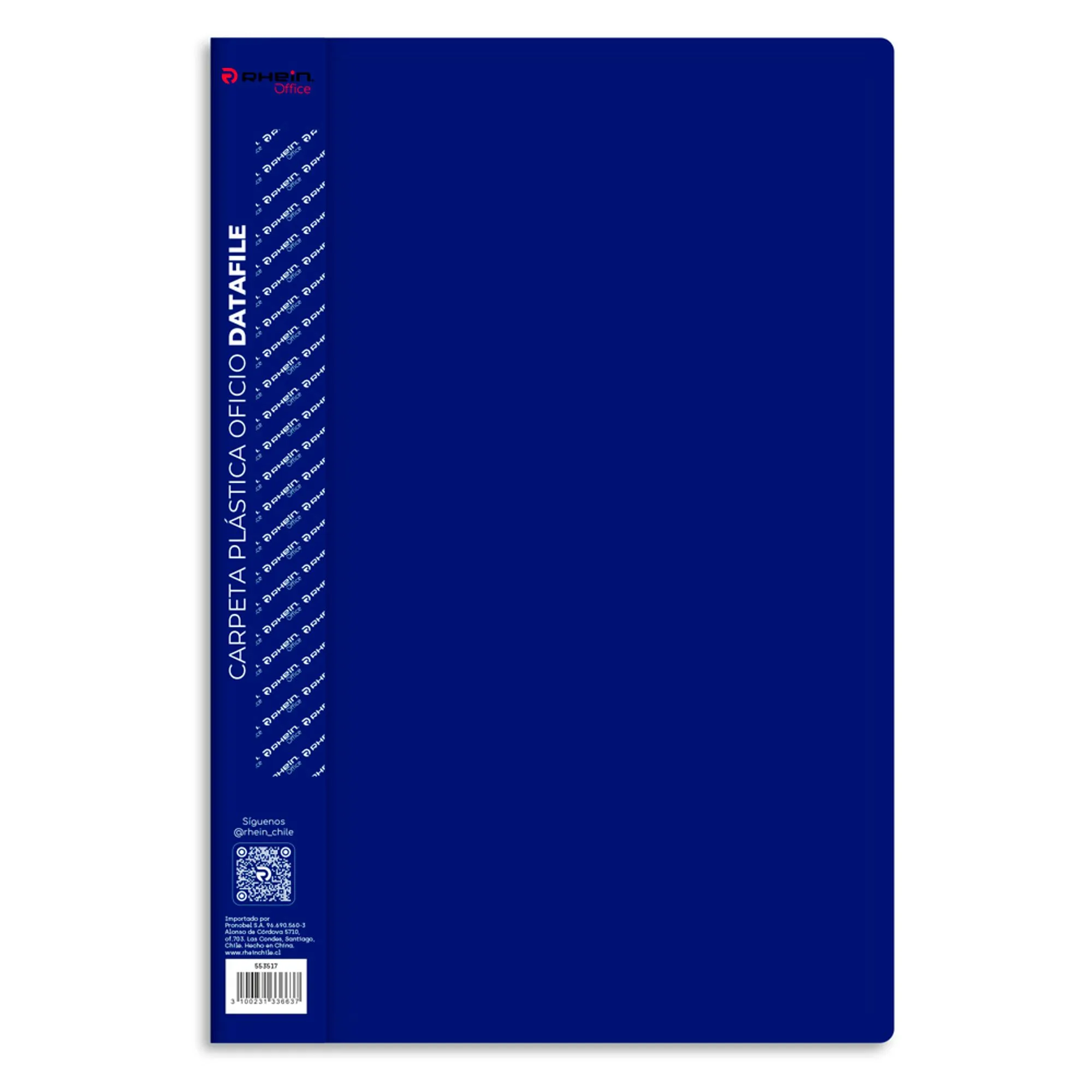 carpeta plástica con gusano oficio datafile azul rhein - Imagen 1