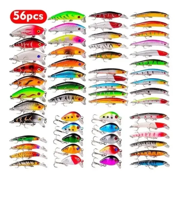 Set De Señuelos De Pesca De 56 Piezas