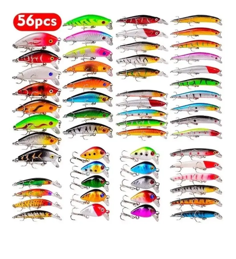 Set De Señuelos De Pesca De 56 Piezas - Imagen 1